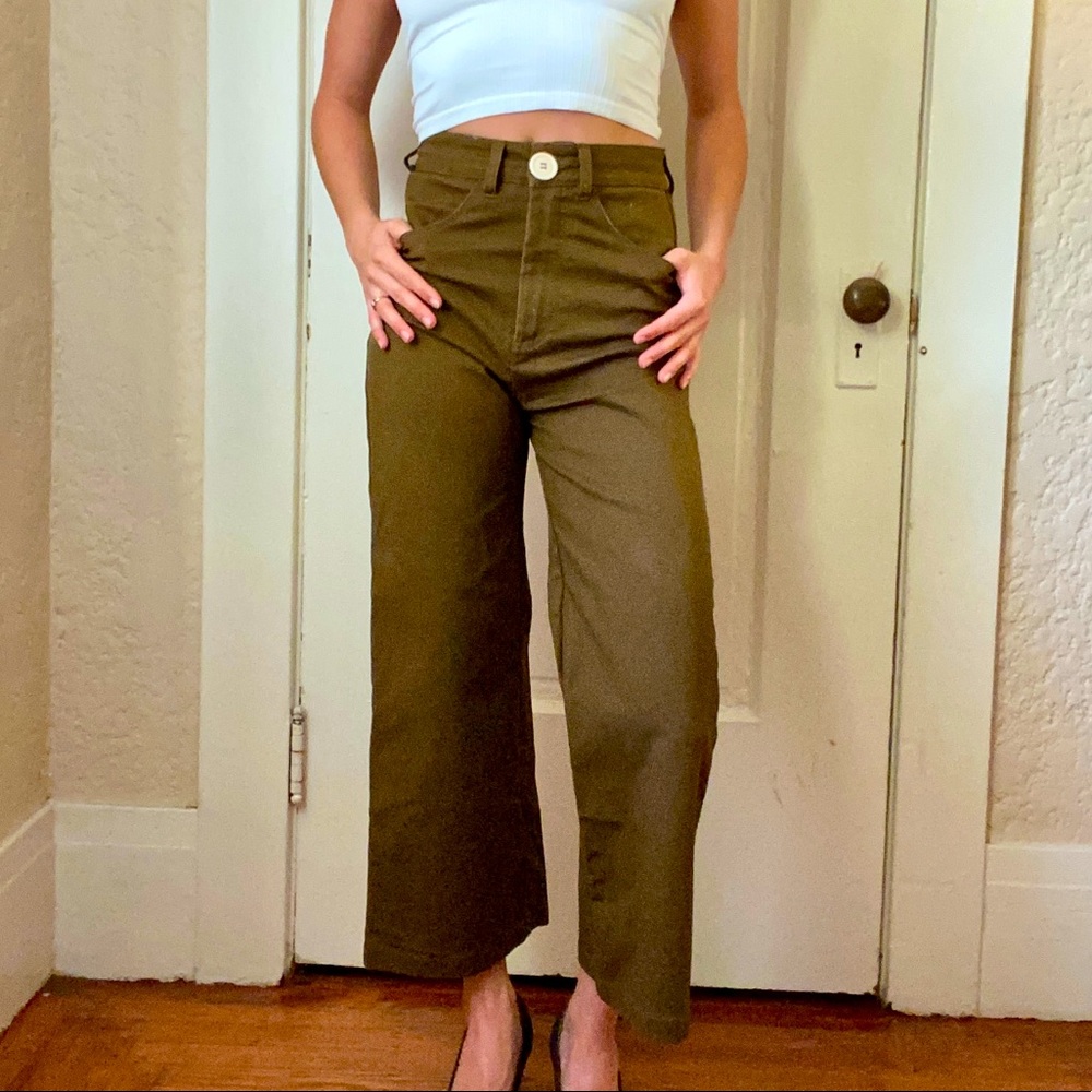 Whimsy + Row Flora Pant in Olive